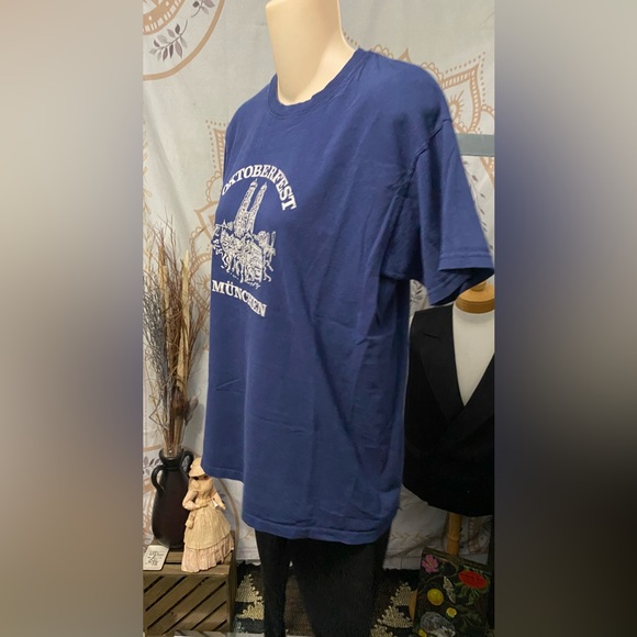 EUC Vintage ‘80s Oktoberfest Munchen By Fruit Of The Loom Blue T-shirt Medium - Picture 5 of 6